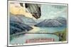 Sunrise over Lake Lugano-null-Mounted Premium Giclee Print