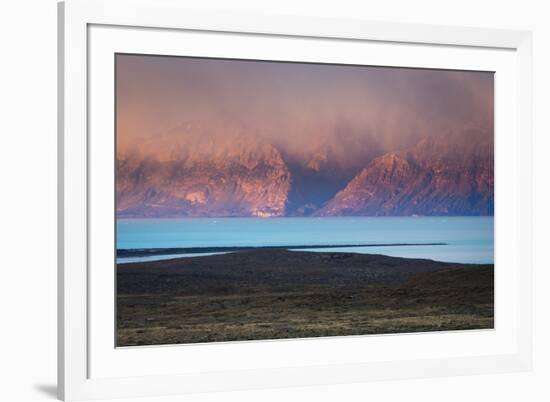 Sunrise over Lake Viedma and the Mountain Peaks of Los Glacieres National Park, Argentina-Jay Goodrich-Framed Photographic Print