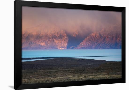 Sunrise over Lake Viedma and the Mountain Peaks of Los Glacieres National Park, Argentina-Jay Goodrich-Framed Photographic Print