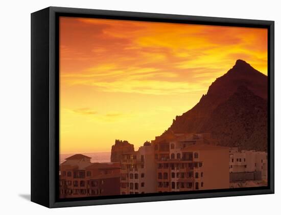 Sunrise over Land's End, Cabo San Lucas, Baja California Sur, Mexico-Walter Bibikow-Framed Stretched Canvas