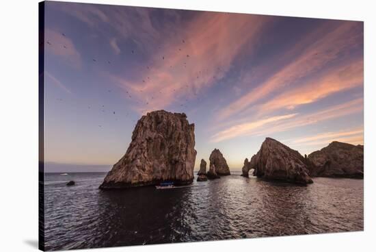 Sunrise over Land's End, Finnisterra, Cabo San Lucas, Baja California Sur, Mexico, North America-Michael Nolan-Stretched Canvas