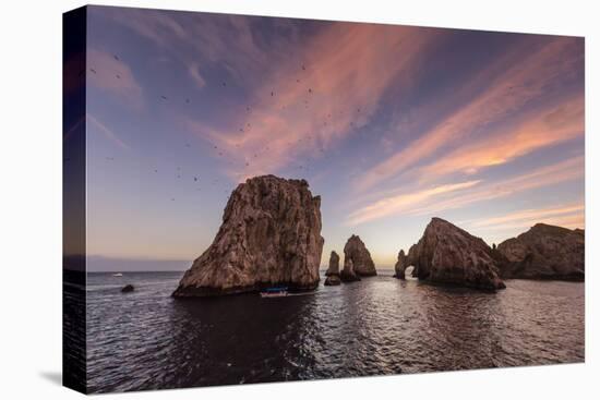 Sunrise over Land's End, Finnisterra, Cabo San Lucas, Baja California Sur, Mexico, North America-Michael Nolan-Stretched Canvas