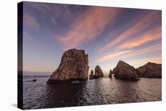 Sunrise over Land's End, Finnisterra, Cabo San Lucas, Baja California Sur, Mexico, North America-Michael Nolan-Stretched Canvas