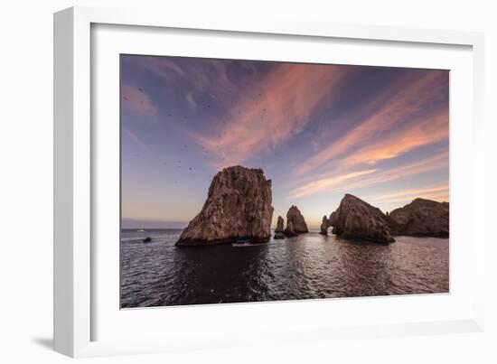 Sunrise over Land's End, Finnisterra, Cabo San Lucas, Baja California Sur, Mexico, North America-Michael Nolan-Framed Photographic Print