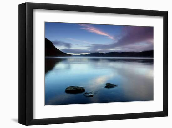 sunrise over loch ness-null-Framed Art Print