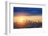 Sunrise over Los Angeles City Skyline-logoboom-Framed Photographic Print