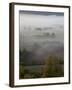 Sunrise over Misty Valley from the Terrace, Vezelay, Burgundy, France, Europe-Nick Servian-Framed Photographic Print