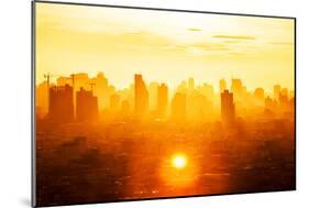 Sunrise over Modern Office Buildings in Business District Center of Bangkok. Skyline View of Citysc-TWStock-Mounted Photographic Print