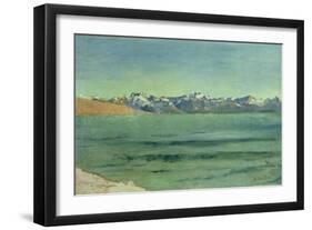 Sunrise over Mont Blanc, C.1890-Ferdinand Hodler-Framed Giclee Print