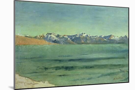 Sunrise over Mont Blanc, C.1890-Ferdinand Hodler-Mounted Giclee Print