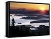 Sunrise over Moosehead Development, Greenville, Maine-Robert F. Bukaty-Framed Stretched Canvas