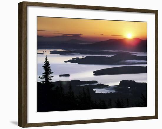 Sunrise over Moosehead Development, Greenville, Maine-Robert F. Bukaty-Framed Photographic Print