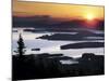 Sunrise over Moosehead Development, Greenville, Maine-Robert F. Bukaty-Mounted Photographic Print