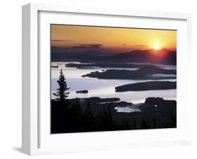 Sunrise over Moosehead Development, Greenville, Maine-Robert F. Bukaty-Framed Photographic Print