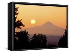 Sunrise Over Mt Hood, Portland, Oregon, USA-Janis Miglavs-Framed Stretched Canvas