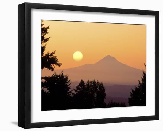 Sunrise Over Mt Hood, Portland, Oregon, USA-Janis Miglavs-Framed Premium Photographic Print