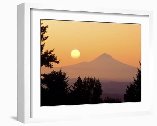 Sunrise Over Mt Hood, Portland, Oregon, USA-Janis Miglavs-Framed Premium Photographic Print