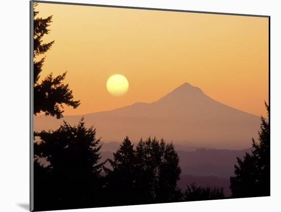 Sunrise Over Mt Hood, Portland, Oregon, USA-Janis Miglavs-Mounted Premium Photographic Print