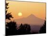 Sunrise Over Mt Hood, Portland, Oregon, USA-Janis Miglavs-Mounted Photographic Print