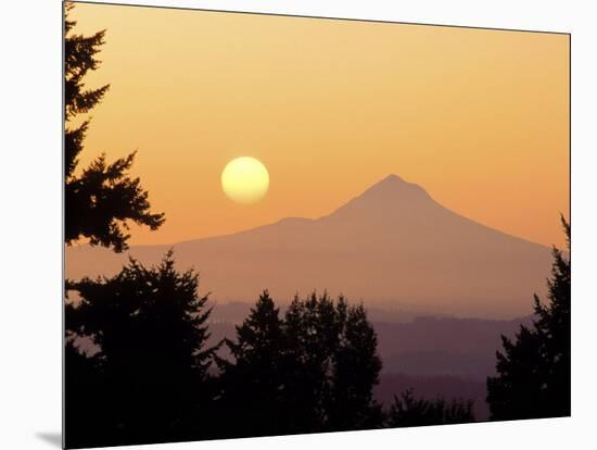 Sunrise Over Mt Hood, Portland, Oregon, USA-Janis Miglavs-Mounted Photographic Print