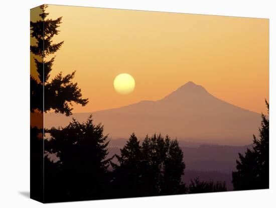 Sunrise Over Mt Hood, Portland, Oregon, USA-Janis Miglavs-Stretched Canvas