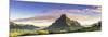 Sunrise over Mt Rotui, Opunohu Bay and Cook's Bay, Moorea, French Polynesia-Matteo Colombo-Mounted Photographic Print