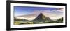 Sunrise over Mt Rotui, Opunohu Bay and Cook's Bay, Moorea, French Polynesia-Matteo Colombo-Framed Photographic Print