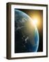 Sunrise over North America, Artwork-null-Framed Photographic Print