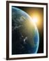 Sunrise over North America, Artwork-null-Framed Photographic Print