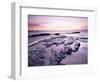 Sunrise Over North Sea from Bamburgh Beach, Bamburgh, Northumberland, England, United Kingdom-Lee Frost-Framed Photographic Print