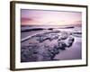 Sunrise Over North Sea from Bamburgh Beach, Bamburgh, Northumberland, England, United Kingdom-Lee Frost-Framed Photographic Print