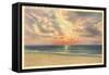 Sunrise over Ocean, Long Beach Island, New Jersey-null-Framed Stretched Canvas