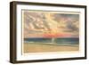 Sunrise over Ocean, Long Beach Island, New Jersey-null-Framed Art Print