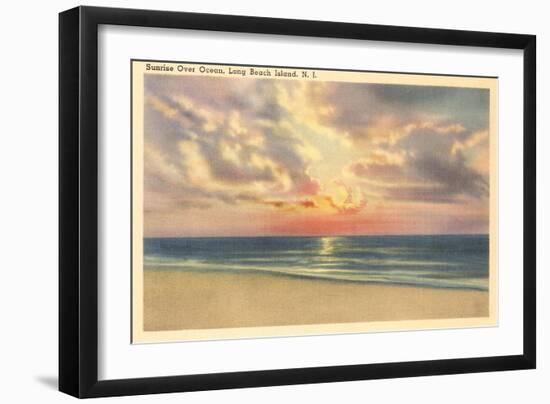 Sunrise over Ocean, Long Beach Island, New Jersey-null-Framed Art Print