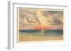 Sunrise over Ocean, Long Beach Island, New Jersey-null-Framed Art Print