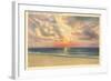 Sunrise over Ocean, Long Beach Island, New Jersey-null-Framed Art Print