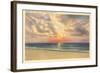 Sunrise over Ocean, Long Beach Island, New Jersey-null-Framed Art Print