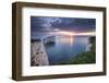 Sunrise over Old Harry Rocks, Jurassic Coast, Dorset, England. Spring-Adam Burton-Framed Photographic Print