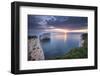 Sunrise over Old Harry Rocks, Jurassic Coast, Dorset, England. Spring-Adam Burton-Framed Photographic Print