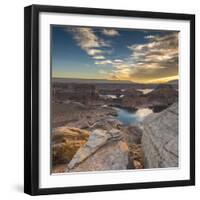 Sunrise Over Padre Bay on Lake Powell, Utah.-Howie Garber-Framed Premium Photographic Print