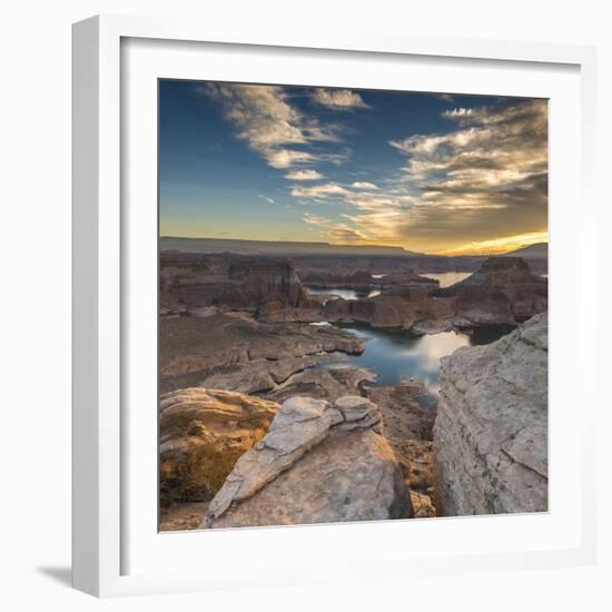 Sunrise Over Padre Bay on Lake Powell, Utah.-Howie Garber-Framed Premium Photographic Print