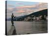 Sunrise over Resort, Opatija, Kvarner Gulf, Croatia, Adriatic, Europe-Stuart Black-Stretched Canvas