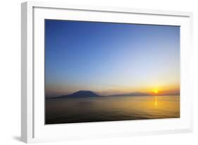 Sunrise over Sakurajima Volcano, Kagoshima, Kyushu, Japan, Asia-Christian Kober-Framed Photographic Print