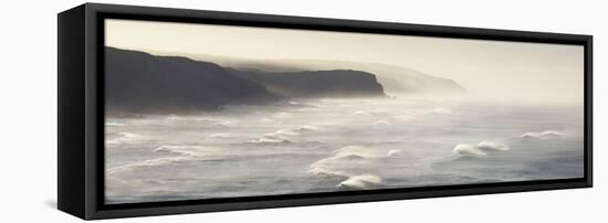 Sunrise over Shipwreck Coast, Great Ocean Road, Port Campbell National Park, Victoria, Australia-Matteo Colombo-Framed Stretched Canvas