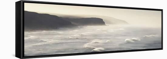 Sunrise over Shipwreck Coast, Great Ocean Road, Port Campbell National Park, Victoria, Australia-Matteo Colombo-Framed Stretched Canvas
