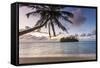 Sunrise over Small Islet, Rarotonga, Cook Islands-Matteo Colombo-Framed Stretched Canvas