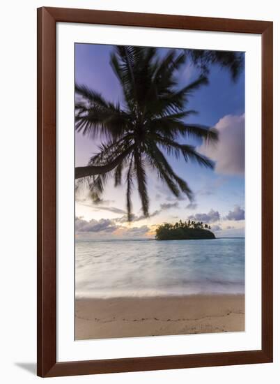 Sunrise over Small Islet, Rarotonga, Cook Islands-Matteo Colombo-Framed Photographic Print