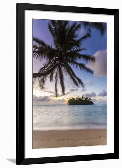 Sunrise over Small Islet, Rarotonga, Cook Islands-Matteo Colombo-Framed Photographic Print