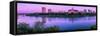 Sunrise over South Saskatchewan River and Saskatoon Skyline, Saskatchewan, Canada-null-Framed Stretched Canvas