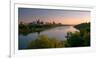 Sunrise over South Saskatchewan River and Saskatoon Skyline, Saskatchewan, Canada-null-Framed Photographic Print